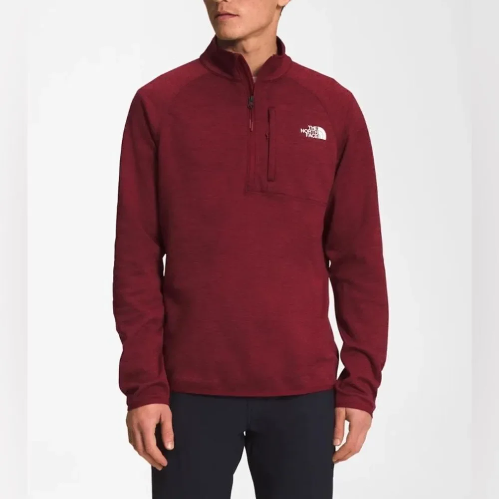 The North Face ½ Zip Pullover Jacket Size XL Men's Heathered Maroon Canyon-lands